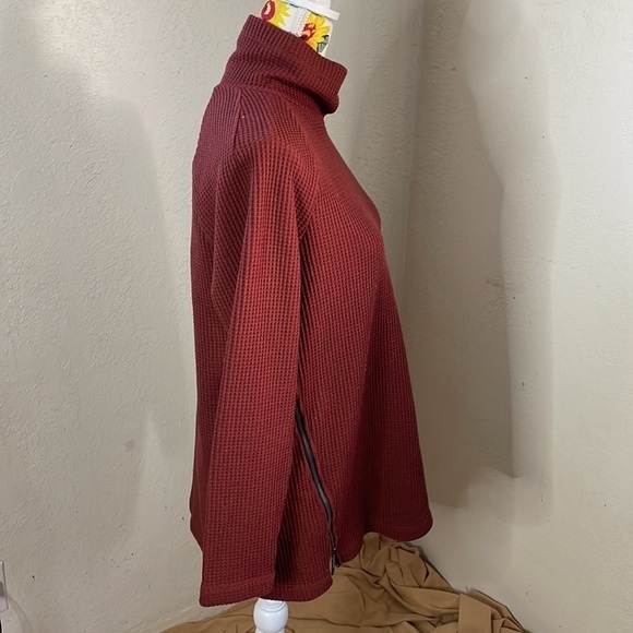 L.L. Bean Signature ~ Thermal Big Fitting Sweater Hemline Zippers - Picture 4 of 11